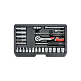 Trusa YATO tubulare + antrenor 25 bucati ,1/4" CR-V